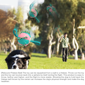 Durable Dog Toys for Aggressive Chewers - Pet Training Football & Flying Disc xy petty 01 ds3